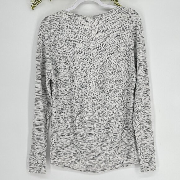 Lululemon Meant To Move Long Sleeve Tee‎ in Tiger Space Dye Black White No Size - Picture 5 of 8
